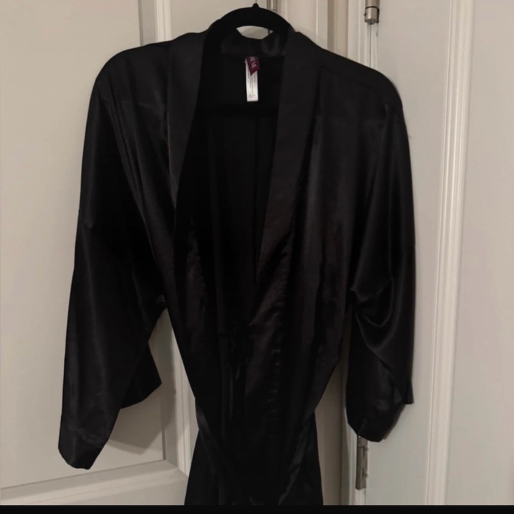 Adore Me Black Satin Lingerie